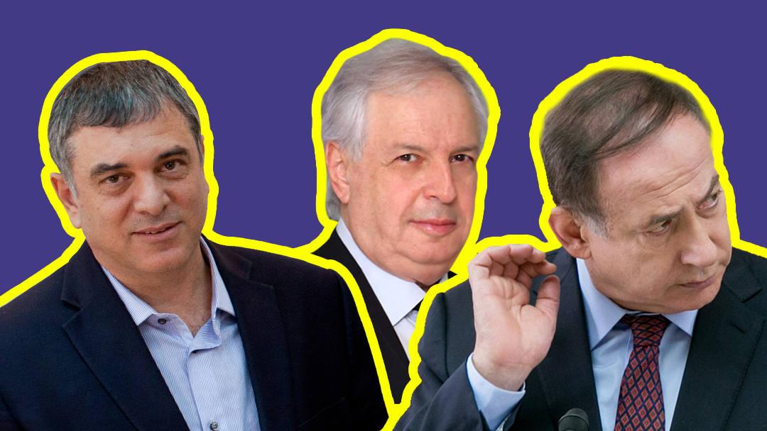 מימין: בנימין נתניהו, שאול אלוביץ' ושלמה פילבר