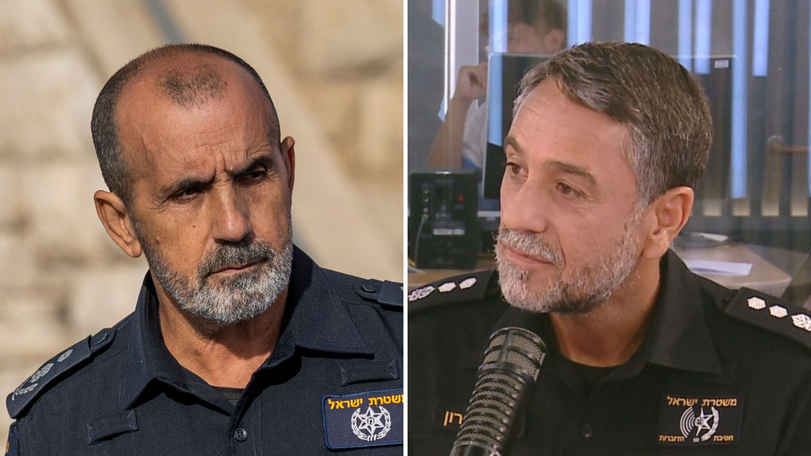 דובר המשטרה, נצ"מ אריה דורון, והמפכ"ל רנ"צ דני לוי