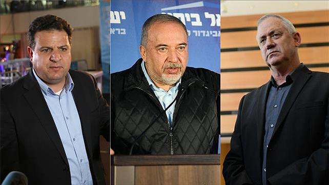 בני גנץ, אביגדור ליברמן, איימן עודה