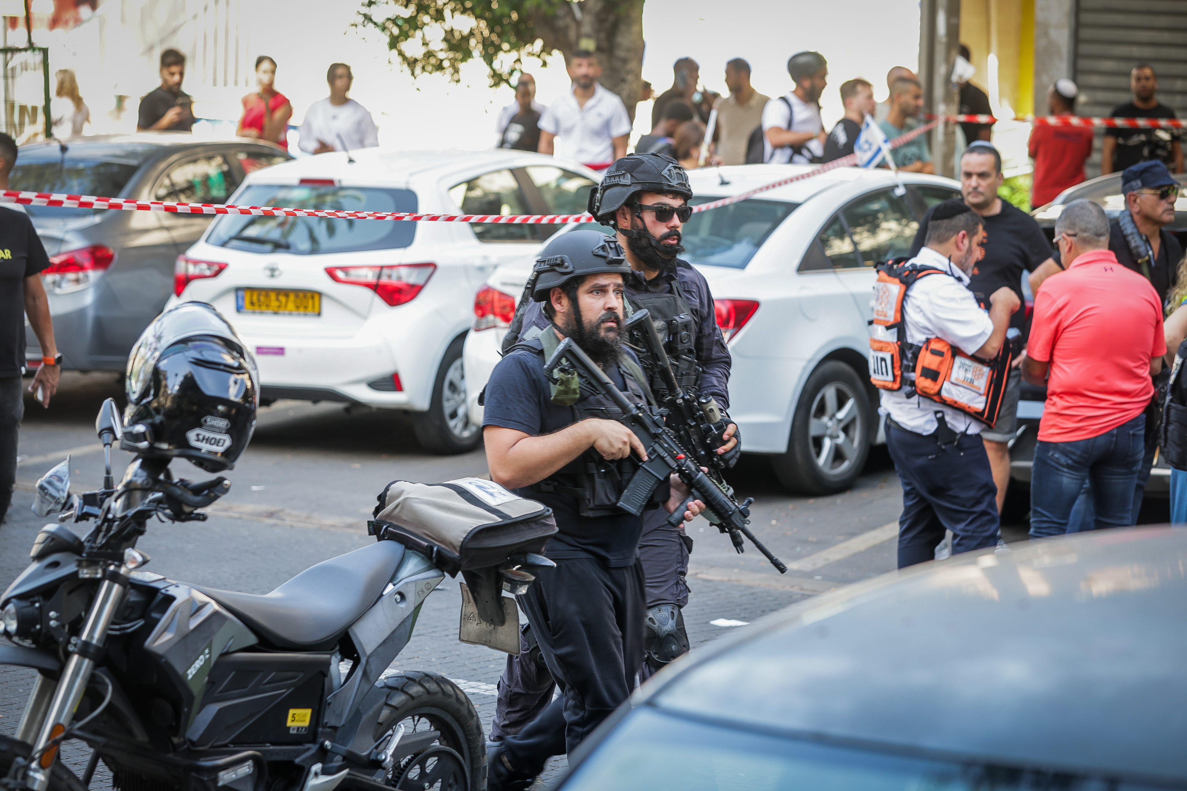 זירת הפיגוע בחדרה 09.10.24