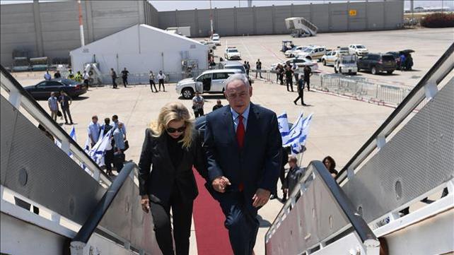 נתניהו שרה ממריאים המראה טיסה