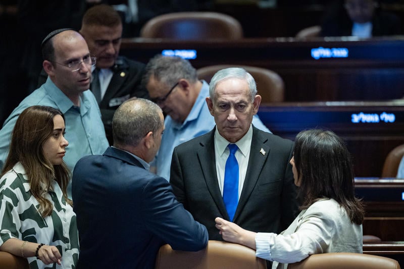 נתניהו בהצבעה בקריאה ראשונה בכנסת על חוק יסוד לימוד תורה