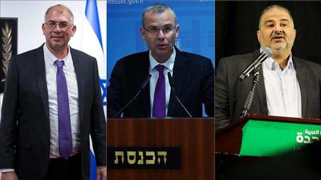 יריב לוין ניר אורבל ומנסור עבאס