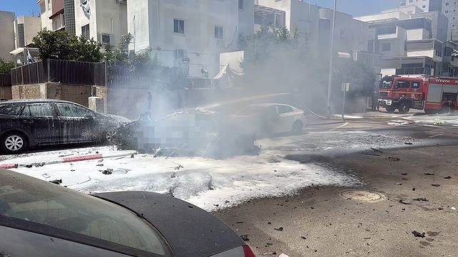 זירת פיצוץ הרכב בקרית גת, 18 ביוני 2026