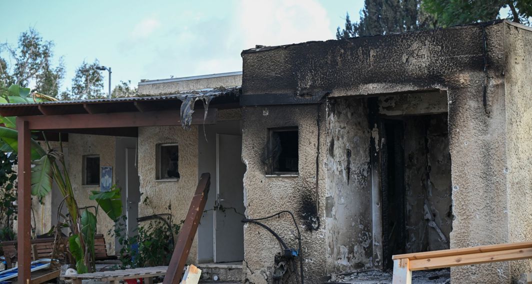 שכונת הצעירים בקיבוץ כפר עזה, לאחר טבח 7 באוקטובר