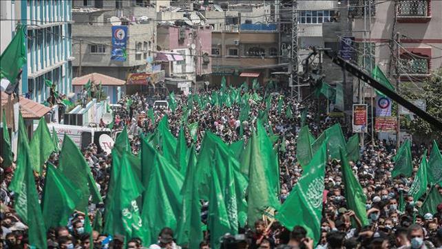 הפגנת חמאס בג'באליה שבצפון רצועת עזה, 30.04.21