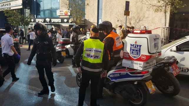 זירת הפיגוע בכניסה לתחנה מרכזית
