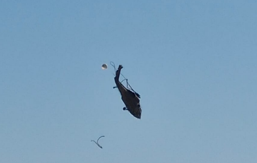 מסוק ינשוף שהתרסק אל הקרקע במהלך ניסיון פינוי, ינואר 2026