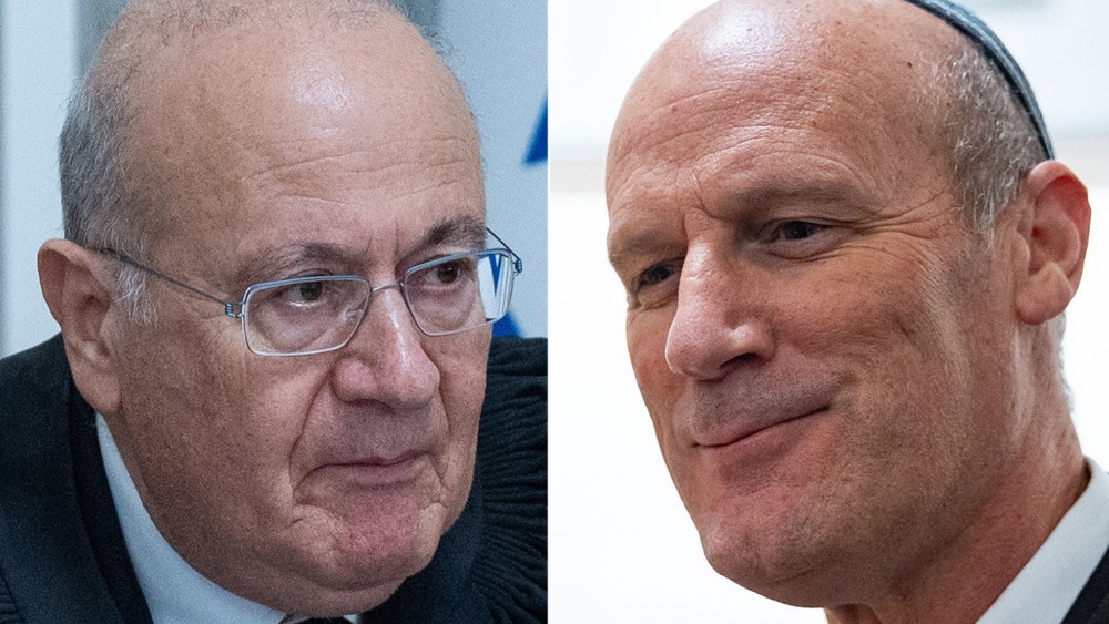 עו"ד מיכאל ראבילו ושופט העליון בדימוס יוסף אלרון