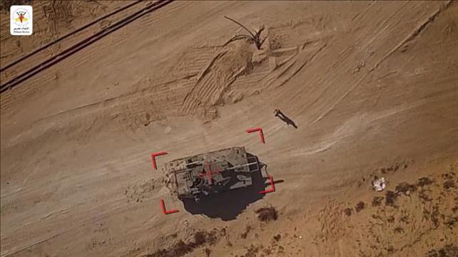רחפן של הג'יהאד האיסלאמי תוקף טנק צה"לי