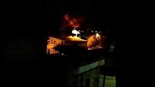 תיעוד הפיצוצים מהתקיפות המיוחסות לישראל בסוריה, 24.06.20