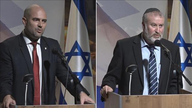 אמיר אוחנה ואביחי מנדלבליט בטקס הפרידה משי ניצן 18.12.19