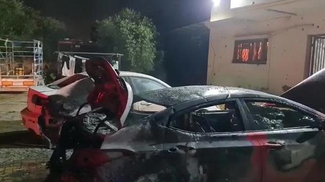 תיעוד מפגיעה הטיל בבית בלוד שבו נהרגו אב ובת 12.05.21