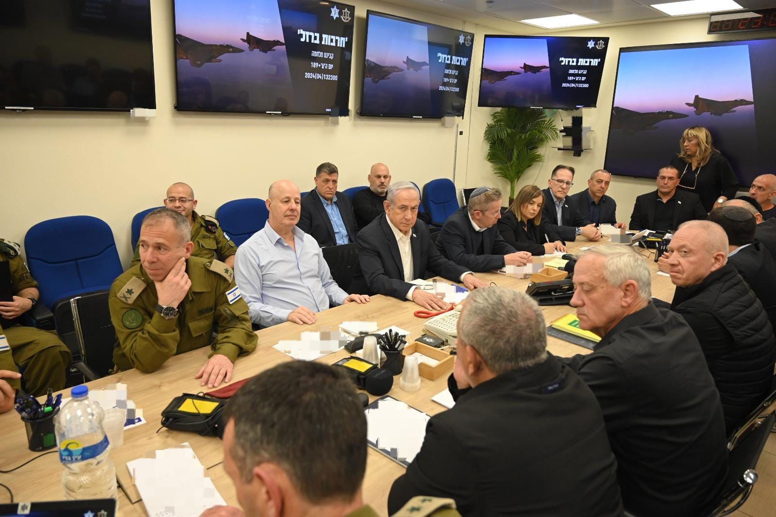 דיון הקבינט בזמן מתקפת הכטב"מים האיראנית