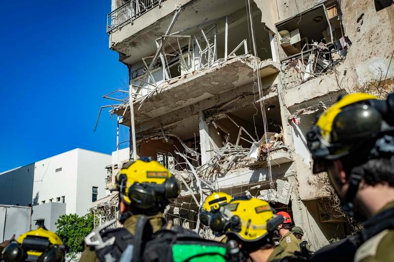 הרס בזירת נפילה במרכז בזמן "שאגת הארי"