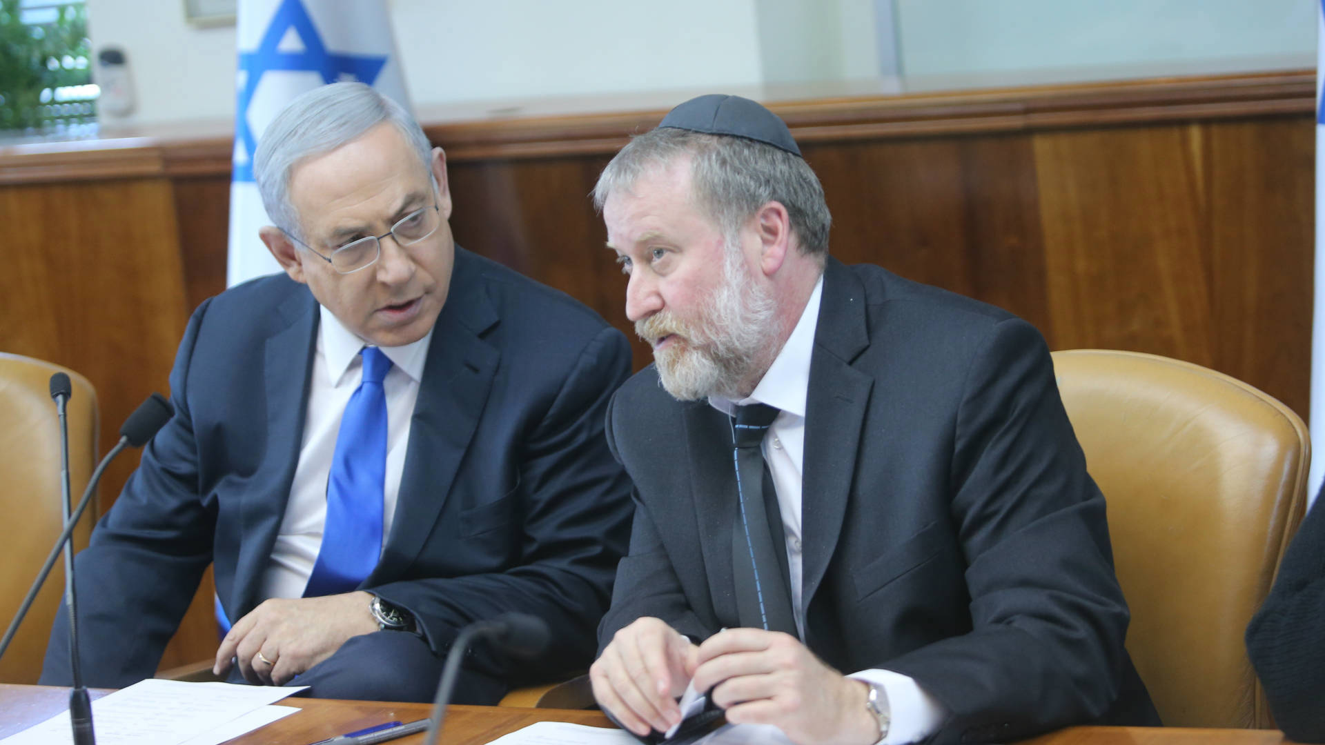 מנדלבליט ונתניהו במשרד ראש הממשלה, 2016