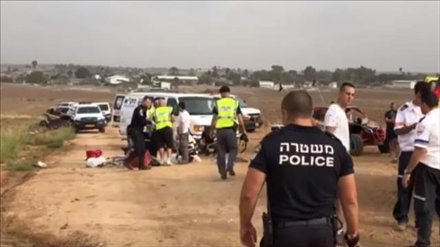 זירת התאונה סמוך למושב ברכיה בה נהרג יגאל סעדון, 19.10.19.