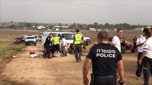 זירת התאונה סמוך למושב ברכיה בה נהרג יגאל סעדון, 19.10.19.