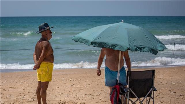 קיץ, חם, ים, חוף ים, עומס חום