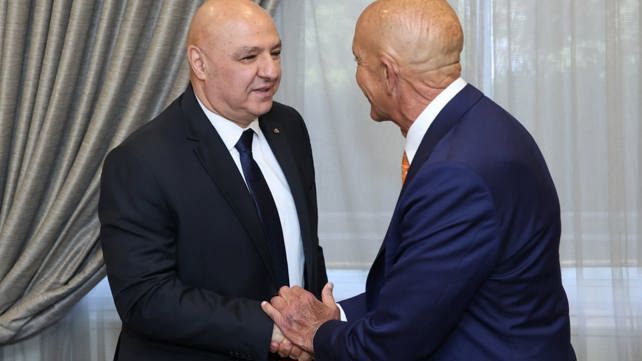 פגישת נשיא לבנון עם השליח האמריקני טום ברק