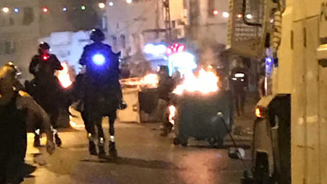 כוחות משטרה באזור המהומות ברחוב יפת ביפו