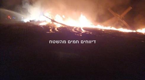 מסוק יסעור עלה באש והתרסק בדרום, אין נפגעים