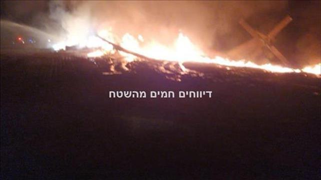 זירת התרסקות מסוק 