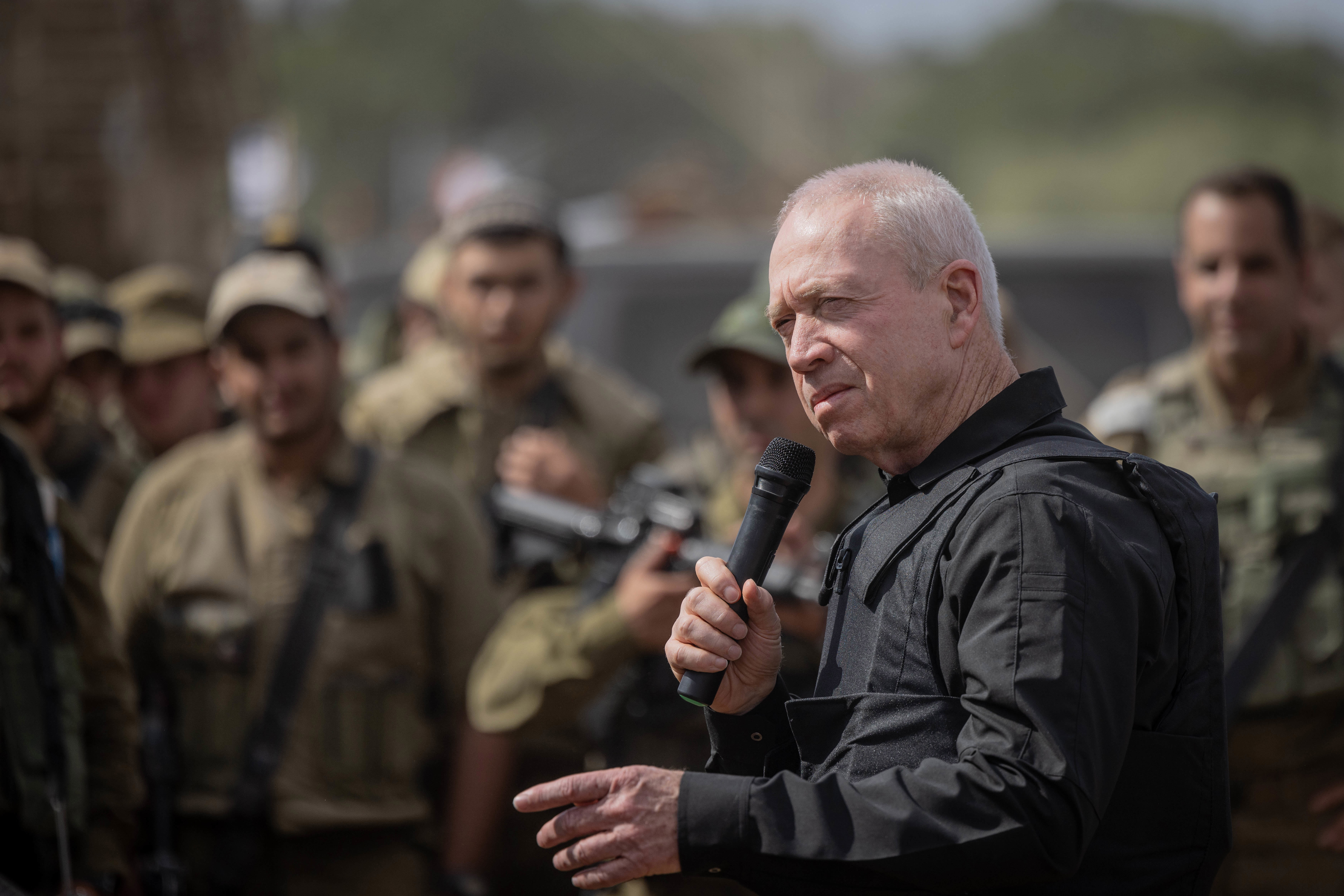 יואב גלנט בגבול עזה 19.10.23