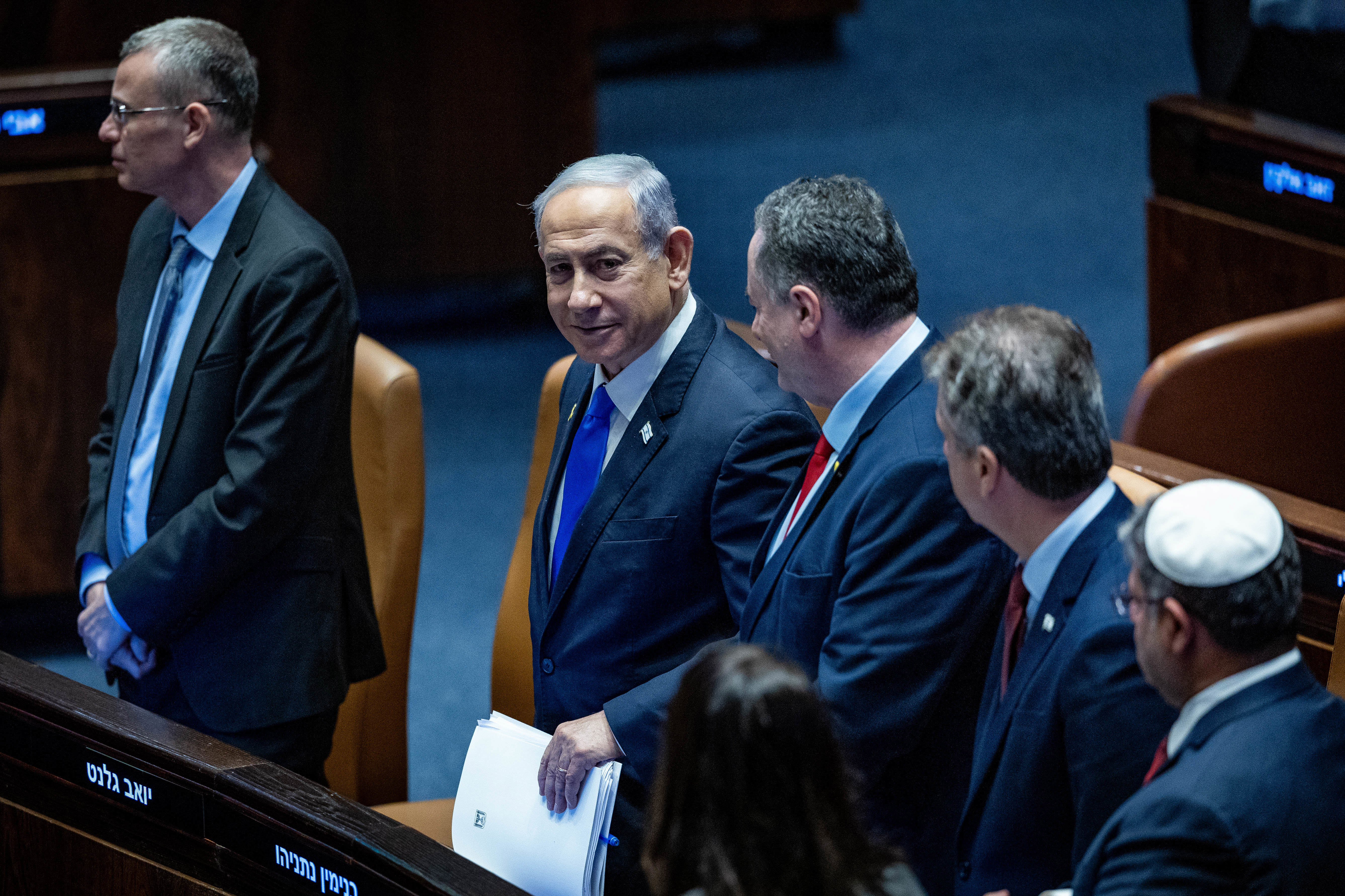 רה"מ נתניהו, שר הביטחון הנכנס כ"ץ והשרים בן גביר ולוין