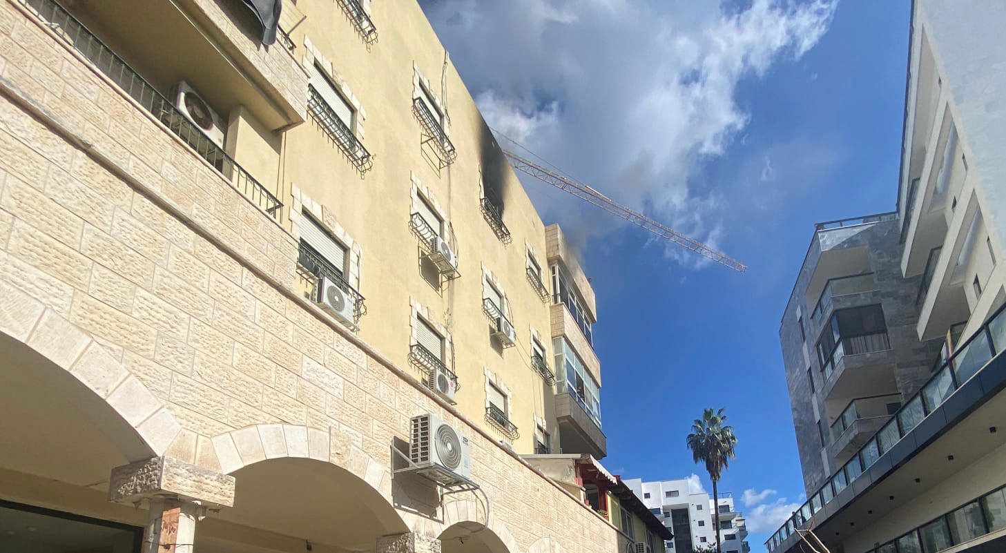 זירת השריפה בפרדס חנה-כרכור