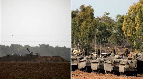 תותחים נפרשו בגבול רצועת עזה, גויסו צוותי מילואים של יחידות מיוחדות