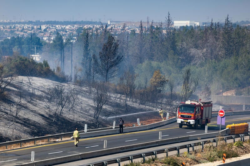 הנזקים מהשריפות סמוך ליער בן שמן, 4.8.2026