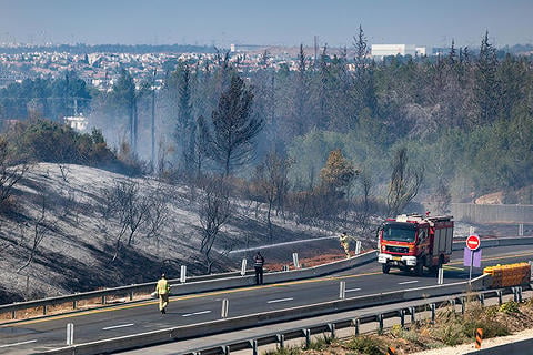 הנזקים מהשריפות סמוך ליער בן שמן, 4.8.2026
