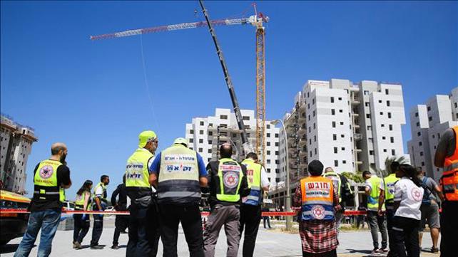 אתר קריסת מנוף ביבנה, מאי 2019