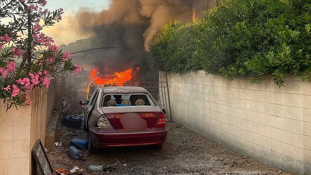 זירת התקיפה בנבטיה שבדרום לבנון, 1.7.2026