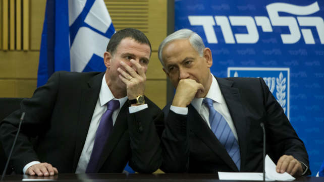 רה"מ נתניהו לצד יו"ר הכנסת אדלשטיים