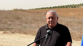 יו"ר מפלגת ישר! גדי איזנקוט בגבול רצועת עזה, 15 באוקטובר 2026