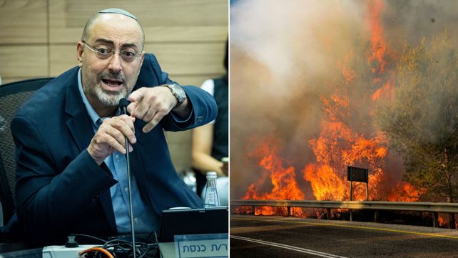 מימין-שריפה בצפון, משמאל-ח"כ ואטורי