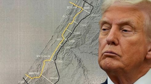 טראמפ פרסם את מפת קו הנסיגה הראשוני: "כשחמאס יסכים - הפסקת האש תחל מיד"