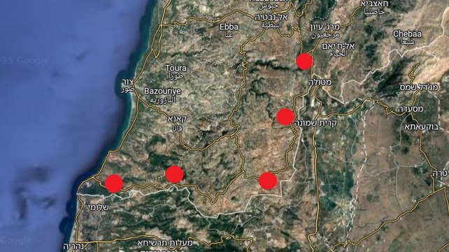 חמישת מוצבי צה"ל בגבול לבנון