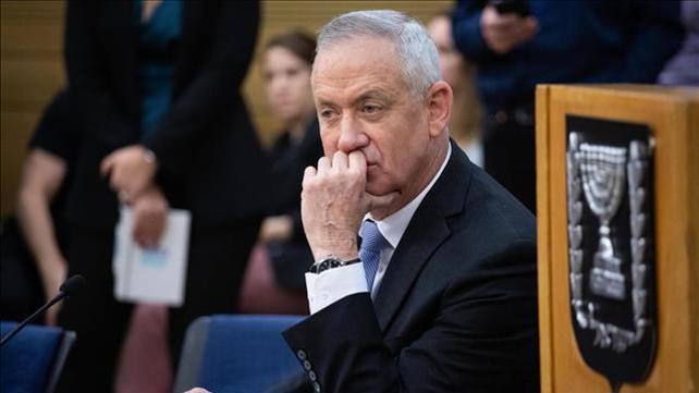 בני גנץ בישיבת סיעת כחול לבן, 02.12.19