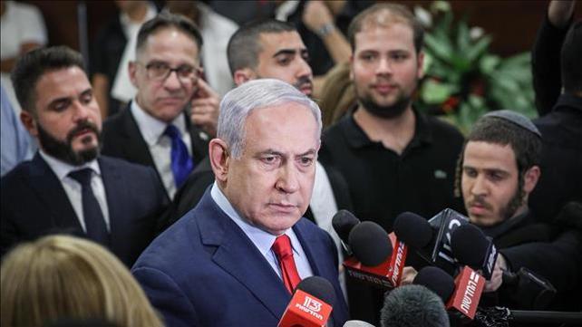 בנימין נתניהו בהצהרה לתקשורת אחרי פיזור הכנסת, מאי 2019