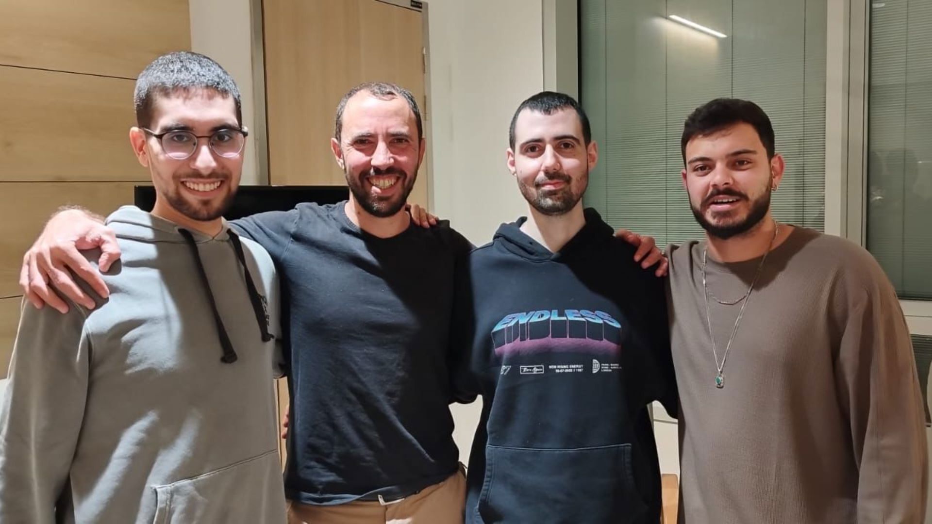 שורדי השבי עומר ונקרט, גיא גלבוע דלאל, טל שהם ואביתר דוד בבית החולים בילינסון, היום