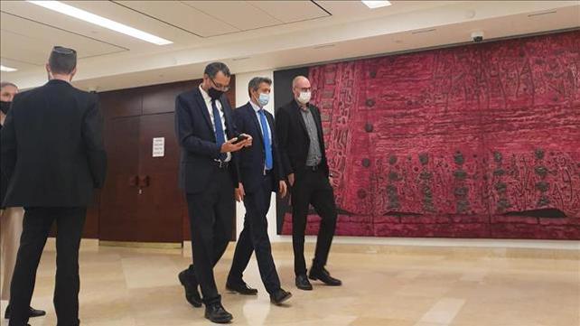 צבי האוזר ויועז הנדל בפגישה עם בני גנץ 9.12.20