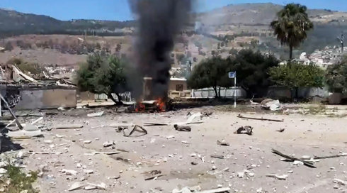 יום קרב נוסף בצפון: בסיס צה"ל בקריית שמונה נפגע מרקטה של חיזבאללה