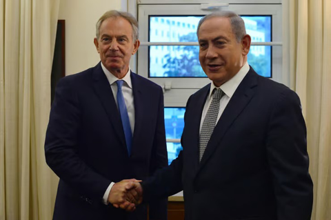 טוני בלייר ובנימין נתניהו בשנת 2016