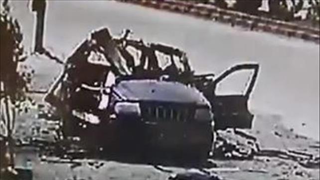 תיעוד התקיפה המיוחסת לישראל בסוריה ב-15.4