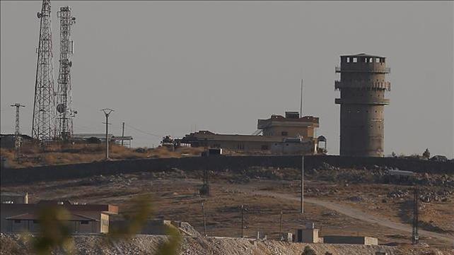 מוצב של כוחות ארה"ב על ראש גבעה מחוץ לכובאני שבסוריה, 12 באוקטובר 2019