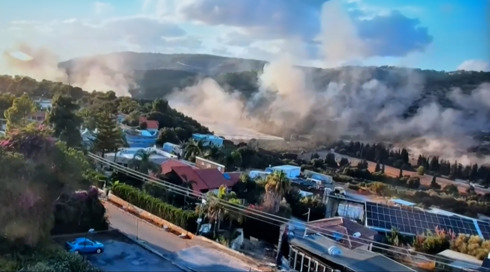 תושבי הצפון קיבלו את השנה תחת אזעקות: יותר מ-100 רקטות נורו מלבנון