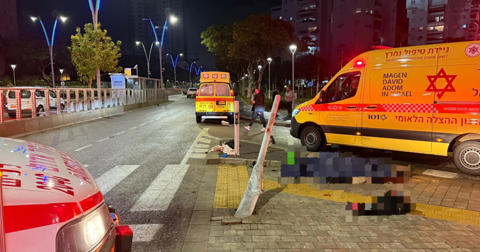 זירת תאונת דרכים באשדוד, דצמבר 2024